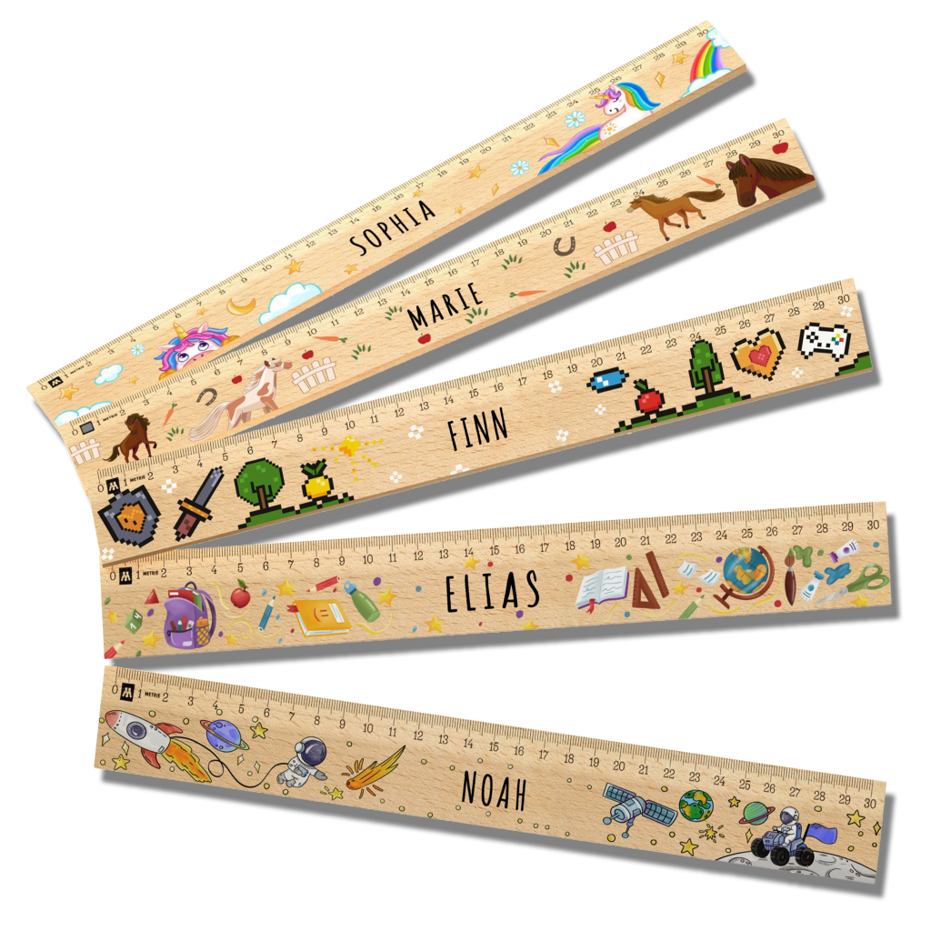 Lineal 30 Cm Aus Holz – Klassisches Geometrie-Werkzeug Für Schule, Büro & Hobby