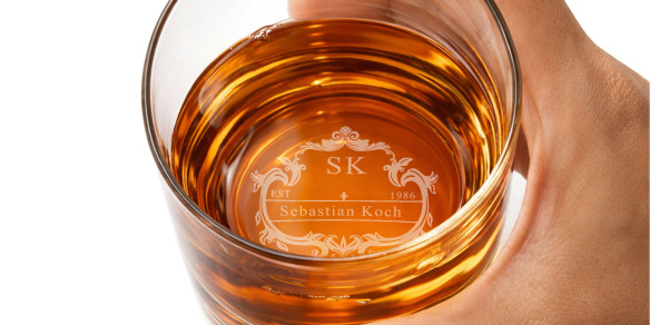 Whiskyglas Bodengravur groß